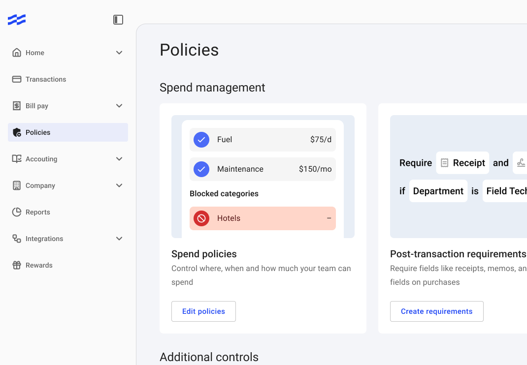 Coast Navigation sidebar